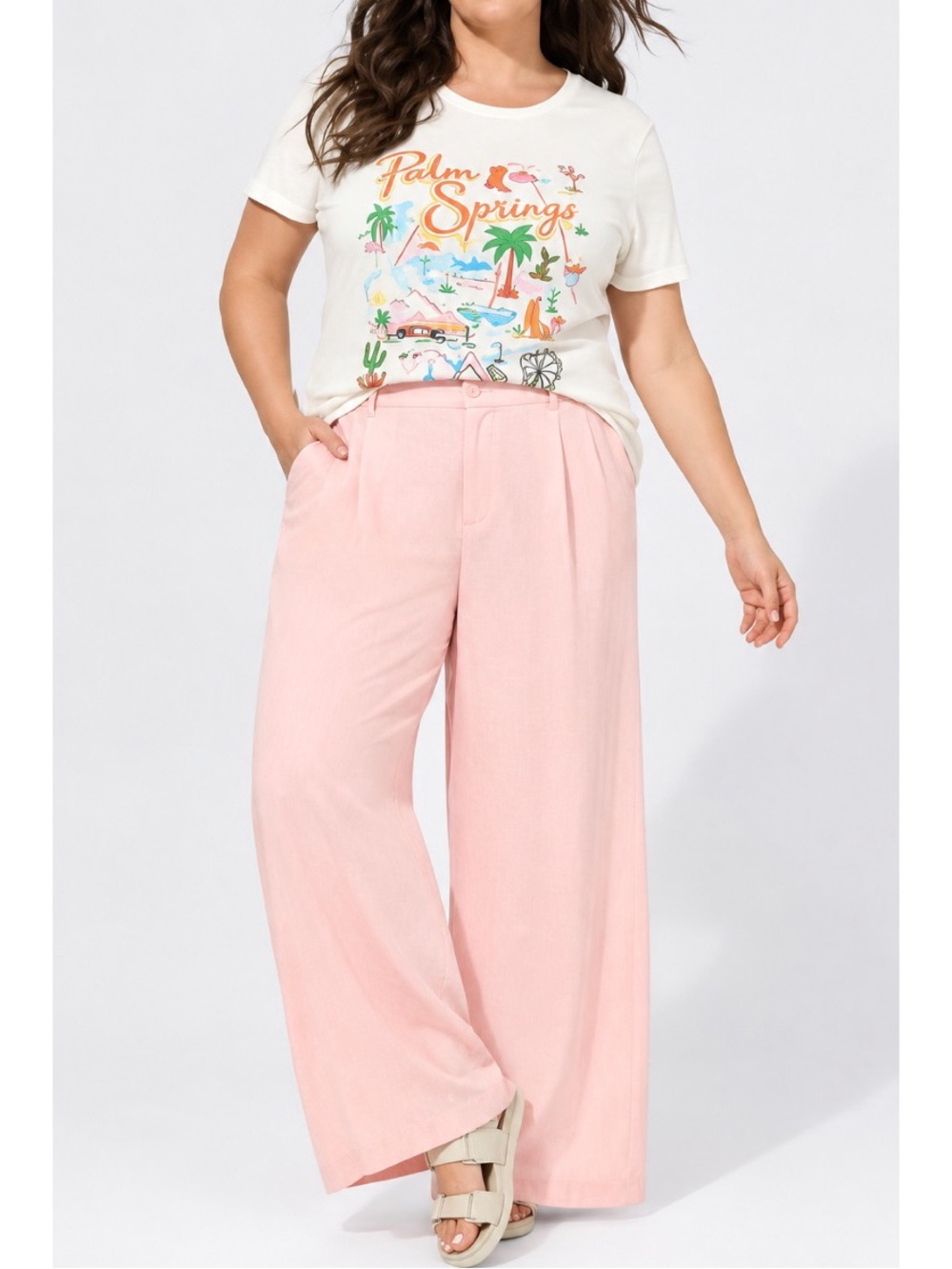 Studio by Torrid Pink wide-leg dress pants size 14 NWT